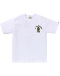 A Bathing Ape - T-Shirt mit Affenkopf-Logo - Lyst