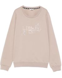 Liu Jo - Rhinestone-embellished Sweatshirt - Lyst