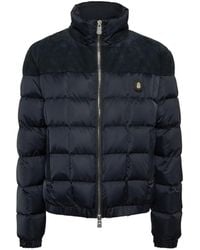 Billionaire - Quilted Suede-Panel Puffer Jacket - Lyst