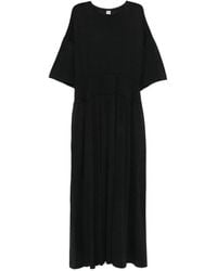 TOTEME - Short-Sleeve Pleated Midi Dress - Lyst