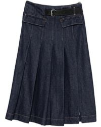 Semicouture - Carla Belted Midi Skirt - Lyst