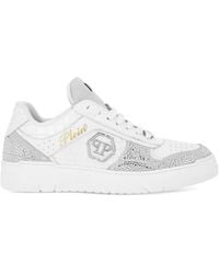 Philipp Plein - Crystal-Embellished Low-Top Sneakers - Lyst