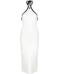 Courreges - Contrasting-Trim Cotton Dress - Lyst