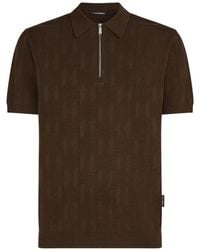 KARL LAGERFELD - Monogram-Pattern Polo Shirt - Lyst