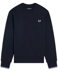 Fred Perry - Laurel Wreath Embroidered Sweatshirt - Lyst