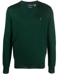 Polo Ralph Lauren - V-Neck Polo Pony Jumper - Lyst