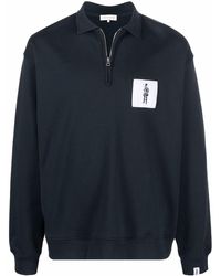 Mackintosh - Logo-patch Zip-placket Polo Sweatshirt - Lyst