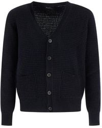 AROVESCIO - Waffle-Knit Button-Up Cardigan - Lyst