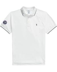 Polo Ralph Lauren - X Wimbledon Striped Tipping Raglan Sleeve Polo Shirt - Lyst