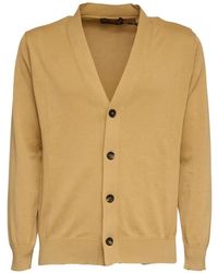 FILIPPO DE LAURENTIIS - V-Neck Ribbed Cardigan - Lyst