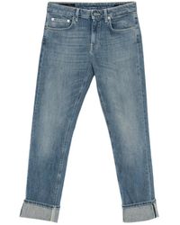 Dondup - Coco Logo-Patch Turn-Up Jeans - Lyst