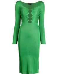 Tom Ford - High-Shine Cut-Out Midi Dress - Lyst