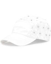 Dolce & Gabbana - Cotton Embellished Floral Baseball Cap - Lyst