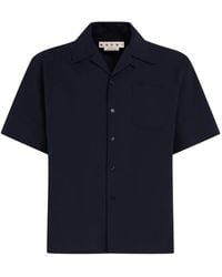 Marni - Camp-Collar Virgin Wool Shirt - Lyst
