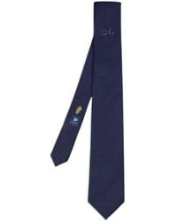 Elios Milano - Virgo Geometric-Pattern Silk Tie - Lyst