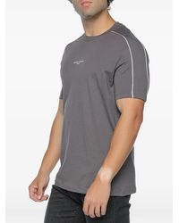 ARMANI EXCHANGE - Logo-Print Side-Stripe T-Shirt - Lyst