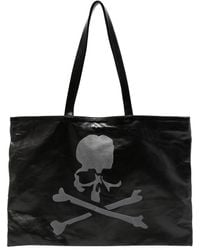 MASTERMIND WORLD - Skull-print Leather Tote Bag - Lyst