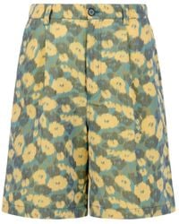 Marni - Floral Pleated Shorts - Lyst