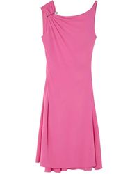 Versace - Robe Courte Drapée À Détail D'Épingle - Lyst