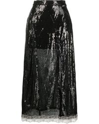 Koche - Sequin-embellished High-waisted Skirt - Lyst