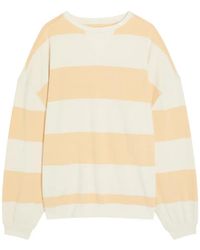 Free People - We The Free Striped Crew-Neck Cotton Sweatshirt - Lyst