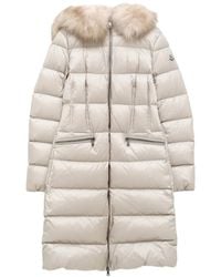 Moncler - Doudoune À Capuche Bordée De Fourrure - Lyst