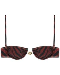 Reina Olga - Hammond Tiger-Print Bikini Top - Lyst