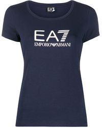 EA7 - Camiseta con cuello redondo - Lyst