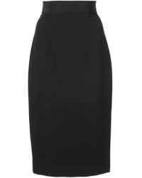 MILLY Classic Pencil Skirt - Black