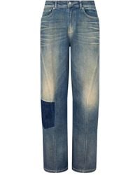 Moschino - Jeans Con Design Patchwork - Lyst