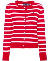 Polo Ralph Lauren - Long Sleeves Crew Neck Braided Striped Sweater - Lyst
