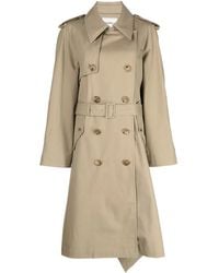 Goen.J - Double-Breasted Two-Tone Trench Coat - Lyst