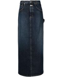 Closed - Jupe longue en jean à plaque logo - Lyst