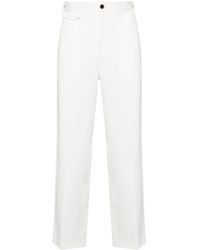 Gucci - Web-Detail Cotton Trousers - Lyst
