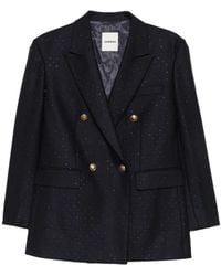 Sandro - Blazer Doppiopetto Con Strass - Lyst