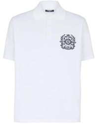 Balmain - Polo con logo estampado - Lyst