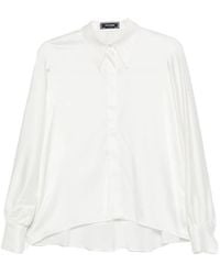 Styland - Kimono-Sleeve Satin Shirt - Lyst