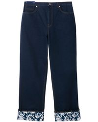 Burberry - Straight-Leg-Jeans mit Rosen-Print - Lyst