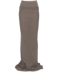 Rick Owens - Maxi-Rok Met Geribbelde Zoom - Lyst