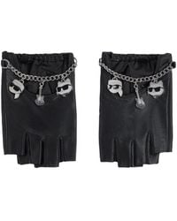 KARL LAGERFELD - Ikon Charms Fingerless Gloves - Lyst