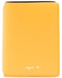 agnès b. - Bi-Fold Leather Card Case - Lyst