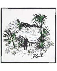 KARL LAGERFELD - K/Signature Villa De Vigie Silk Scarf - Lyst