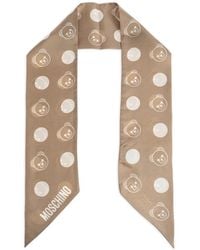 Moschino - Teddy Bear Silk Scarf - Lyst