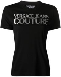 Versace Jeans Couture ヴェルサーチェ・ジーンズ・クチュール ロゴ Tシャツ - ブラック