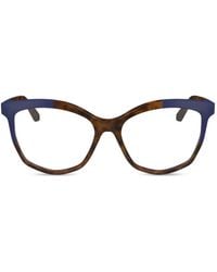 KARL LAGERFELD - Tortoiseshell-Effect Cat-Eye Frame Glasses - Lyst