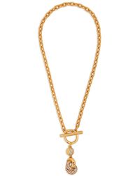 Oscar de la Renta - Crystal-pendant Love-knot Necklace - Lyst