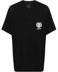 Givenchy - T-shirt en coton à logo brodé - Lyst