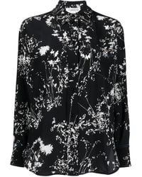 Victoria Beckham - Floral-Print Silk Shirt - Lyst