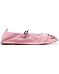 Hereu - Dansa Leather Ballerina Shoes - Lyst