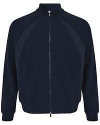Pal Zileri - Panelled Zip-Up Cotton Sweatshirt - Lyst